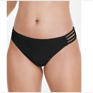 NWT Salt + Cove Juniors' Strappy-Side Hipster Bikini Bottoms,- Black